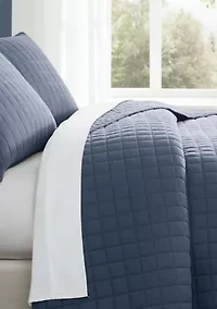 Brooklyn Loom Essential Cotton Natural Twin/Twin XL 2 Piece Quilt Set