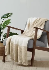 Brooklyn Loom Feathered Ombre Blue 50x70 Throw