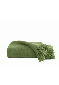 Brooklyn Loom Chunky Boucle Textured Microfiber  50x70 Throw Blanket Tan