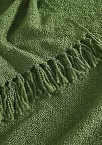 Brooklyn Loom Chunky Boucle Textured Microfiber  50x70 Throw Blanket Tan