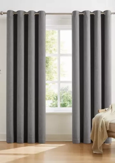 SUNBARRIER™ I-SNAP™ Blackout Grommeted Panel Pair with removable liner by TRU-BARRIER WINDOW SOLUTIONS™