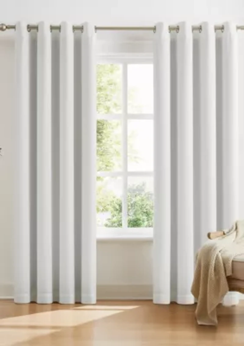 SUNBARRIER™ I-SNAP™ Blackout Grommeted Panel Pair with removable liner by TRU-BARRIER WINDOW SOLUTIONS™