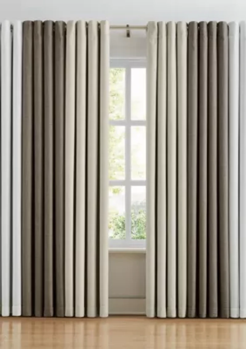 SUNBARRIER™ I-SNAP™ Blackout Grommeted Panel Pair with removable liner by TRU-BARRIER WINDOW SOLUTIONS™