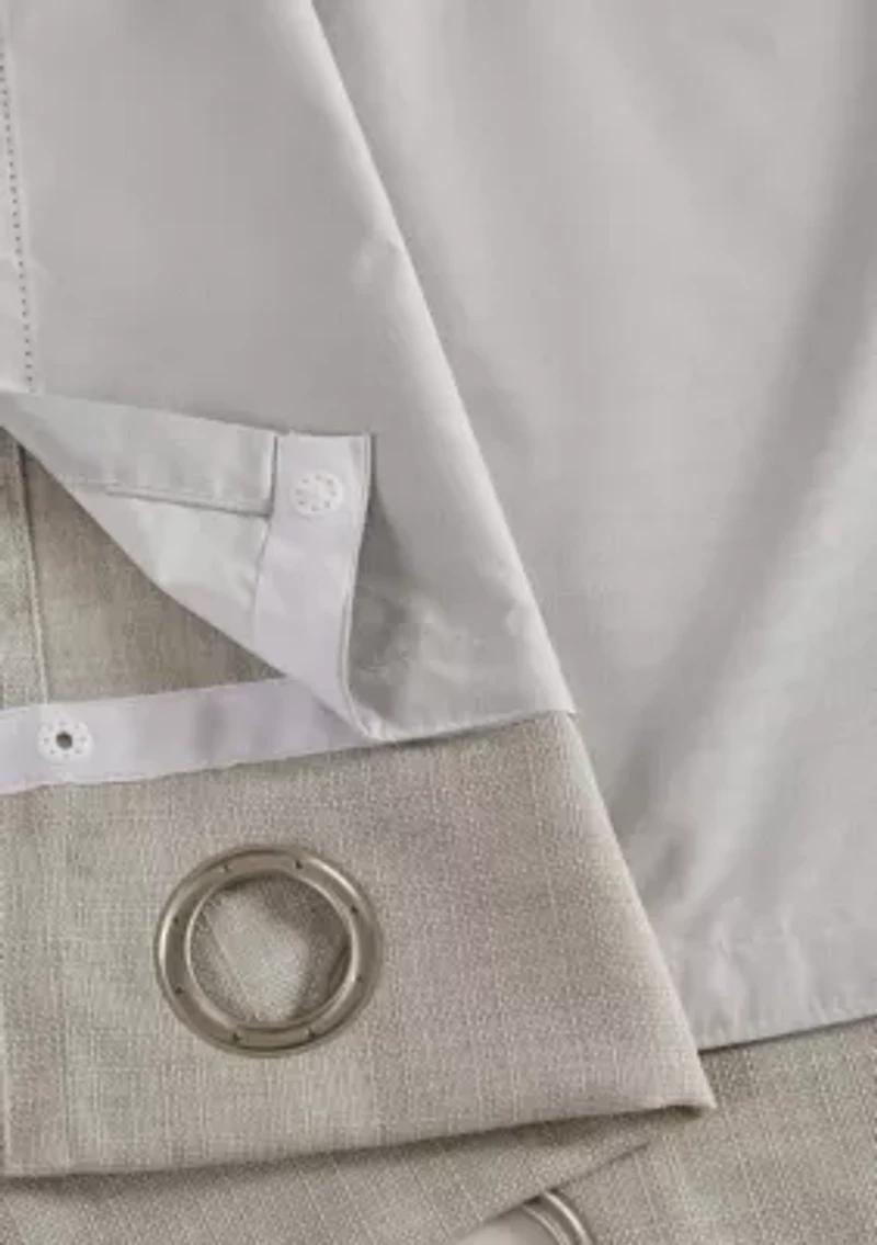 SUNBARRIER™ I-SNAP™ Blackout Grommeted Panel Pair with removable liner by TRU-BARRIER WINDOW SOLUTIONS™