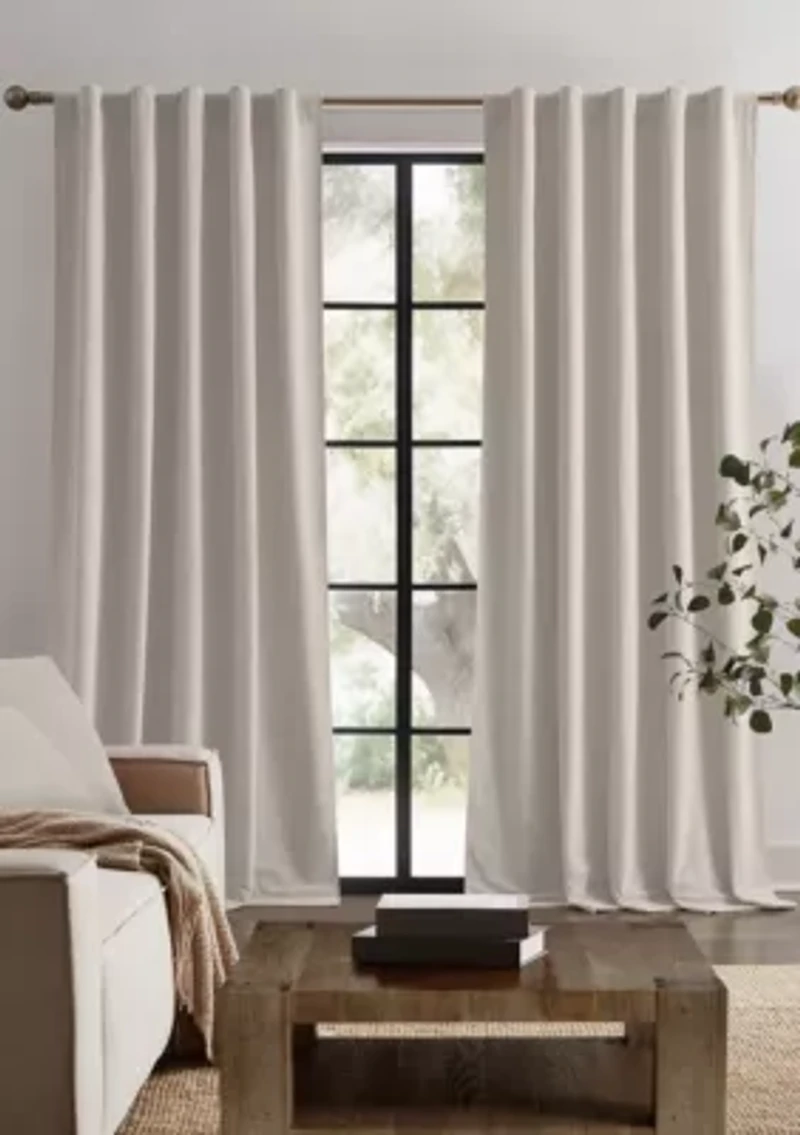 Brooklyn Loom Matte Cotton Velvet Window Drape Set