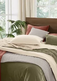 Brooklyn Loom Matte Cotton Velvet Window Drape Set