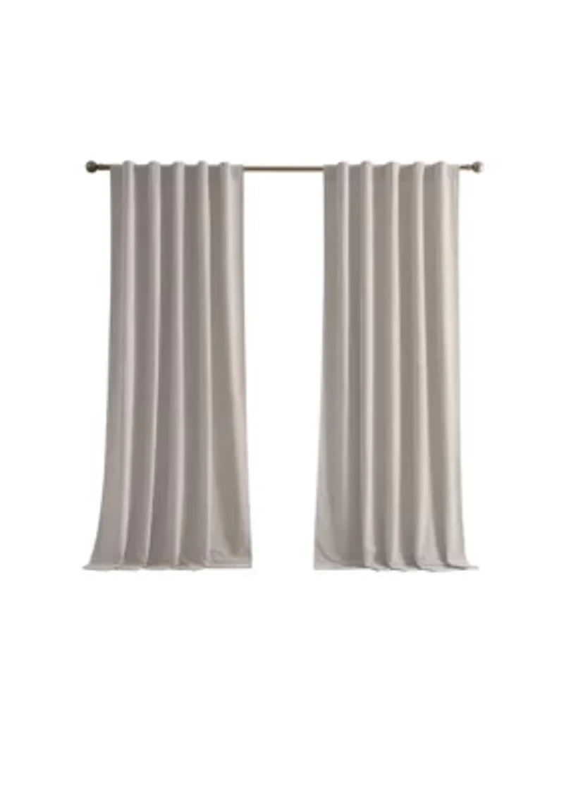 Brooklyn Loom Matte Cotton Velvet Window Drape Set