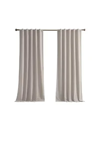 Brooklyn Loom Matte Cotton Velvet Window Drape Set