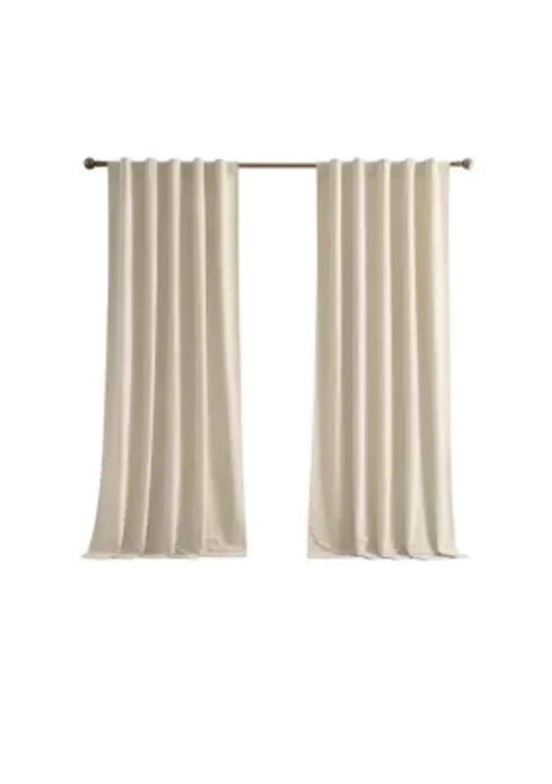 Brooklyn Loom Matte Cotton Velvet Window Drape Set