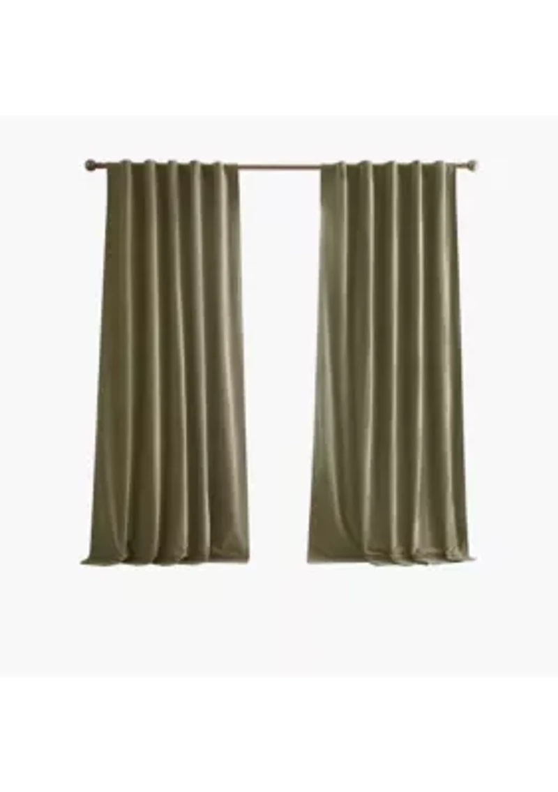 Brooklyn Loom Matte Cotton Velvet Window Drape Set