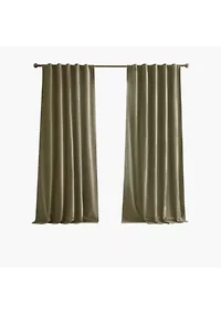 Brooklyn Loom Matte Cotton Velvet Window Drape Set