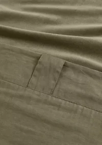 Brooklyn Loom Matte Cotton Velvet Window Drape Set