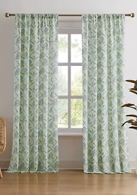 Brooklyn Loom Olivia Floral Window Drape Set