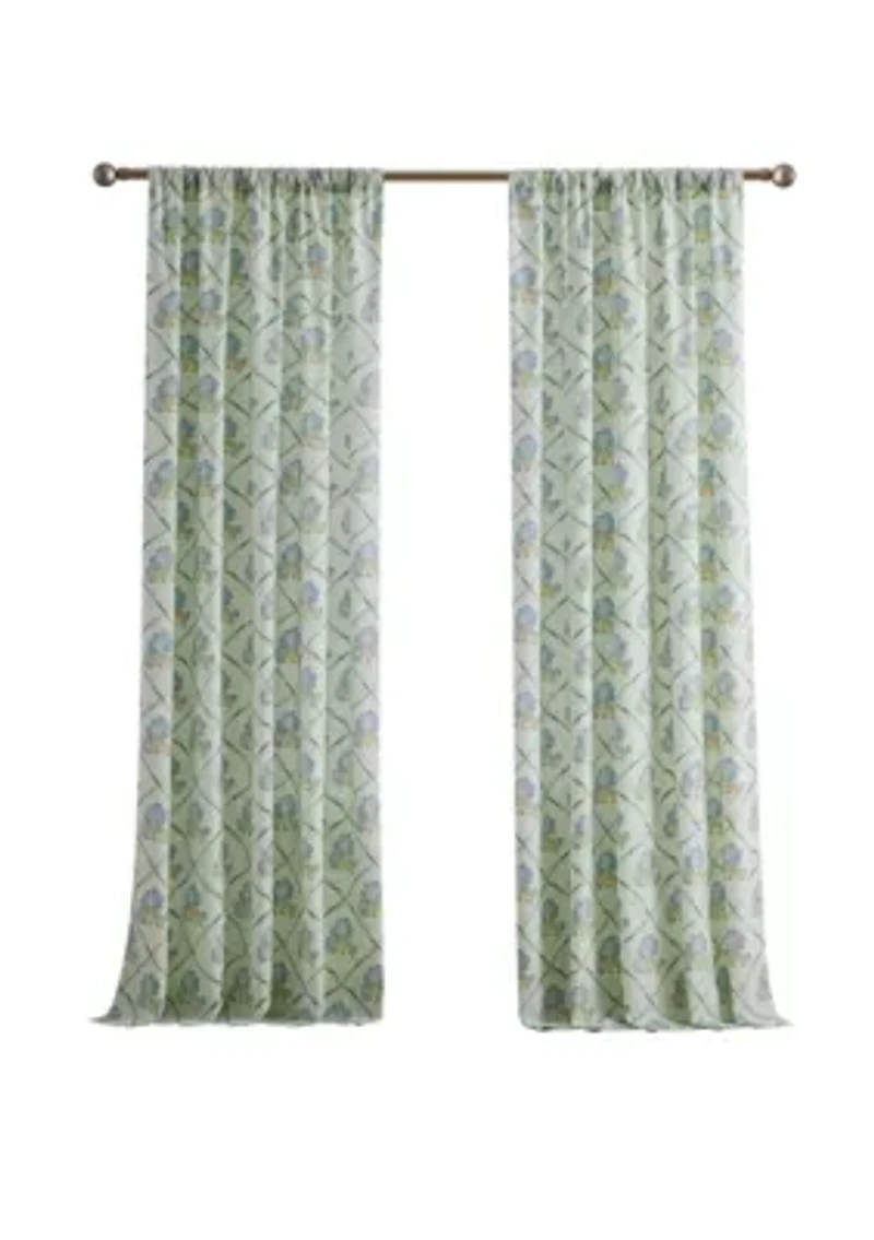 Brooklyn Loom Olivia Floral Window Drape Set