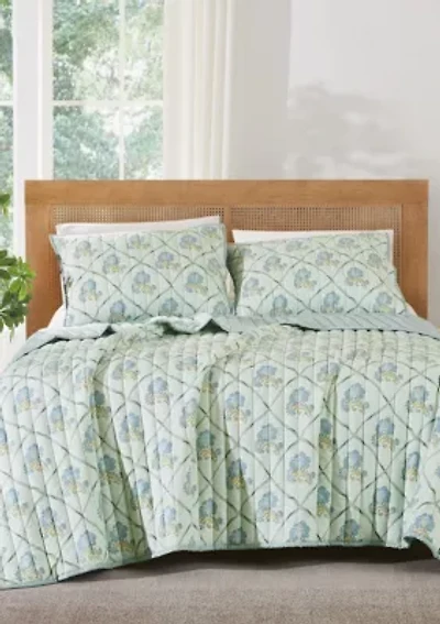 Brooklyn Loom Olivia Floral Quilt Set