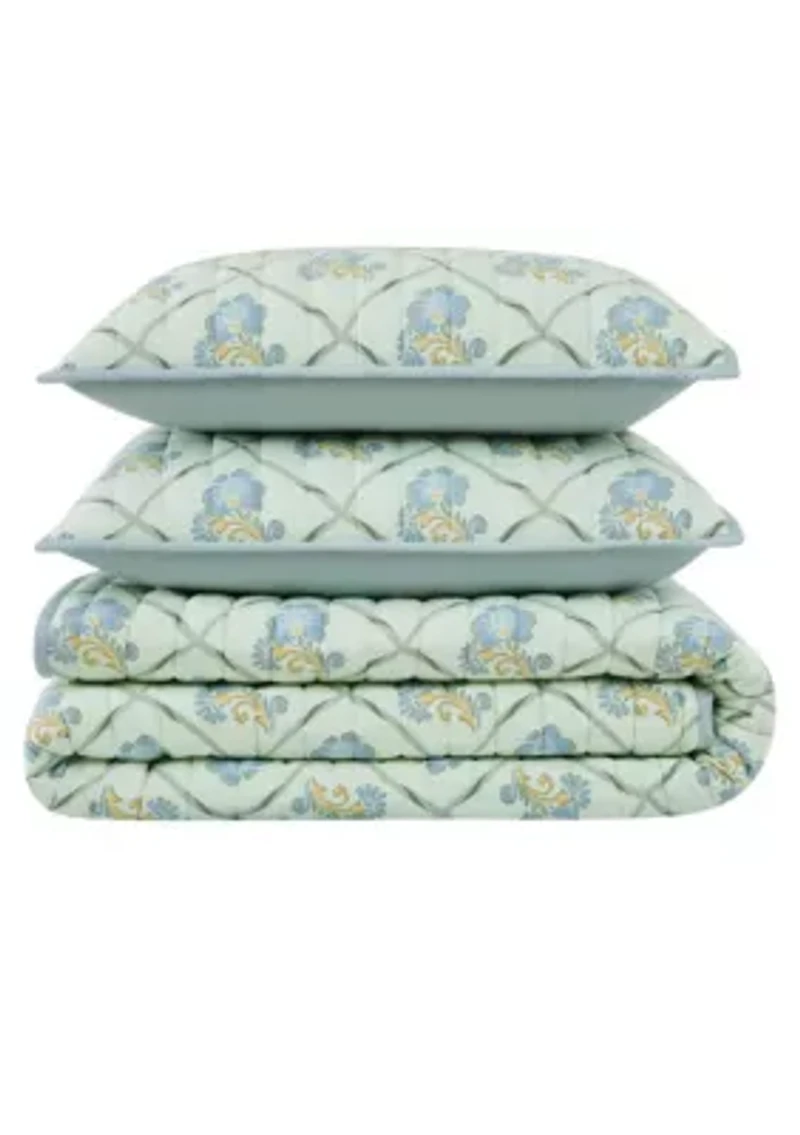 Brooklyn Loom Olivia Floral Quilt Set