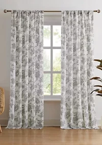 Brooklyn Loom Mila Floral Window Drapes
