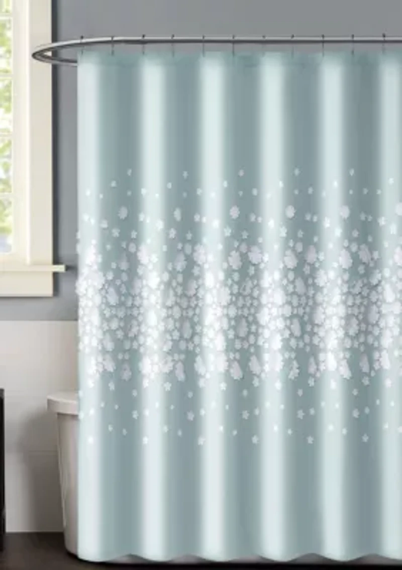 Confetti Flowers Shower Curtain