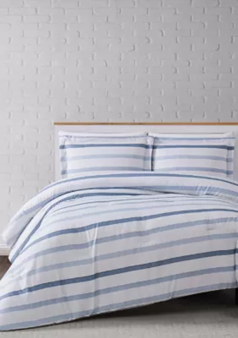 Waffle Stripe Comforter Set
