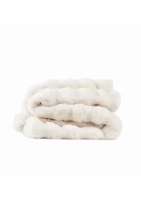 Brooklyn Loom Bubble Faux Fur Bed Blanket
