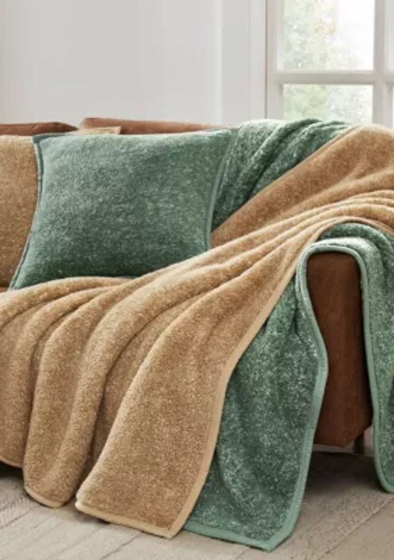 Brooklyn Loom Heathered Sherpa Bed Blanket