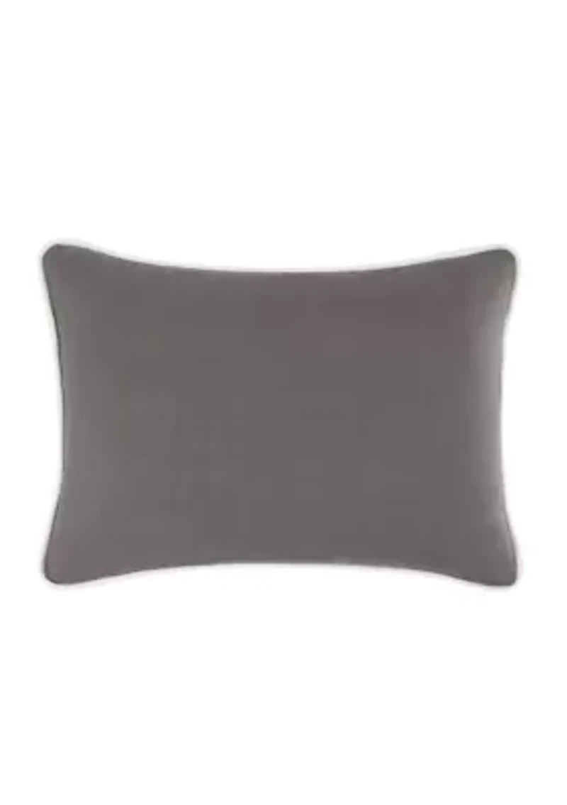 Brooklyn Loom Solid Contrast Piped Decorative Pillow