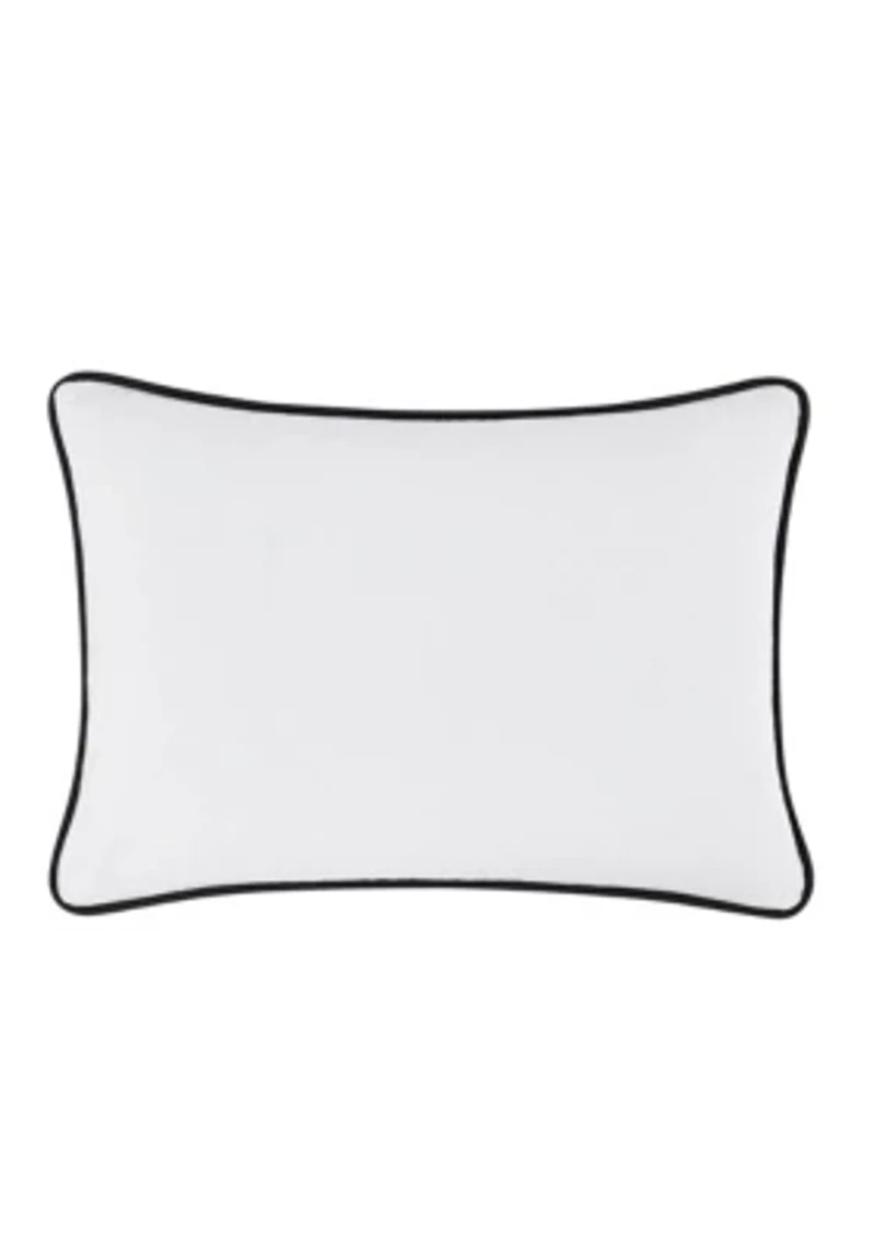 Brooklyn Loom Solid Contrast Piped Decorative Pillow