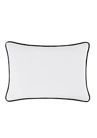 Brooklyn Loom Solid Contrast Piped Decorative Pillow