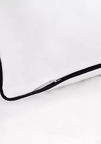 Brooklyn Loom Solid Contrast Piped Decorative Pillow