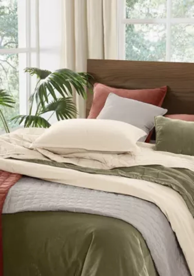 Brooklyn Loom Matte Cotton Velvet Decorative Pillows