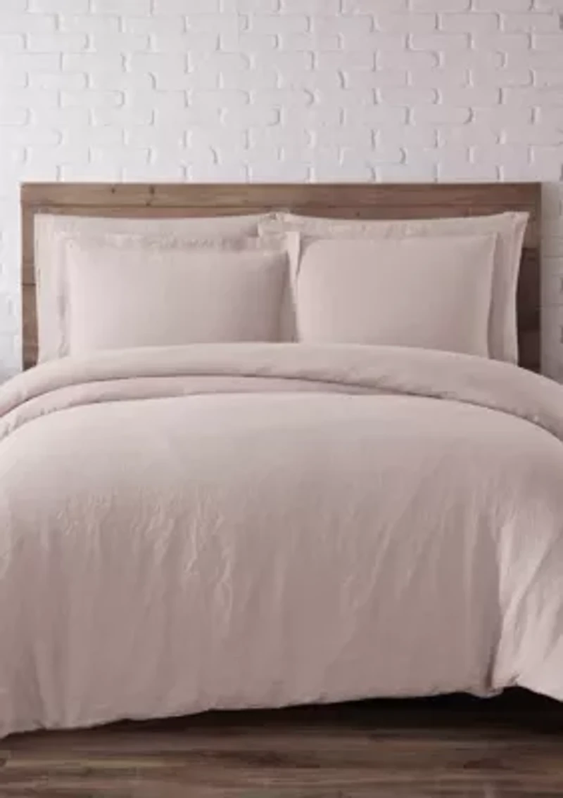 Linen Blush King Duvet Set
