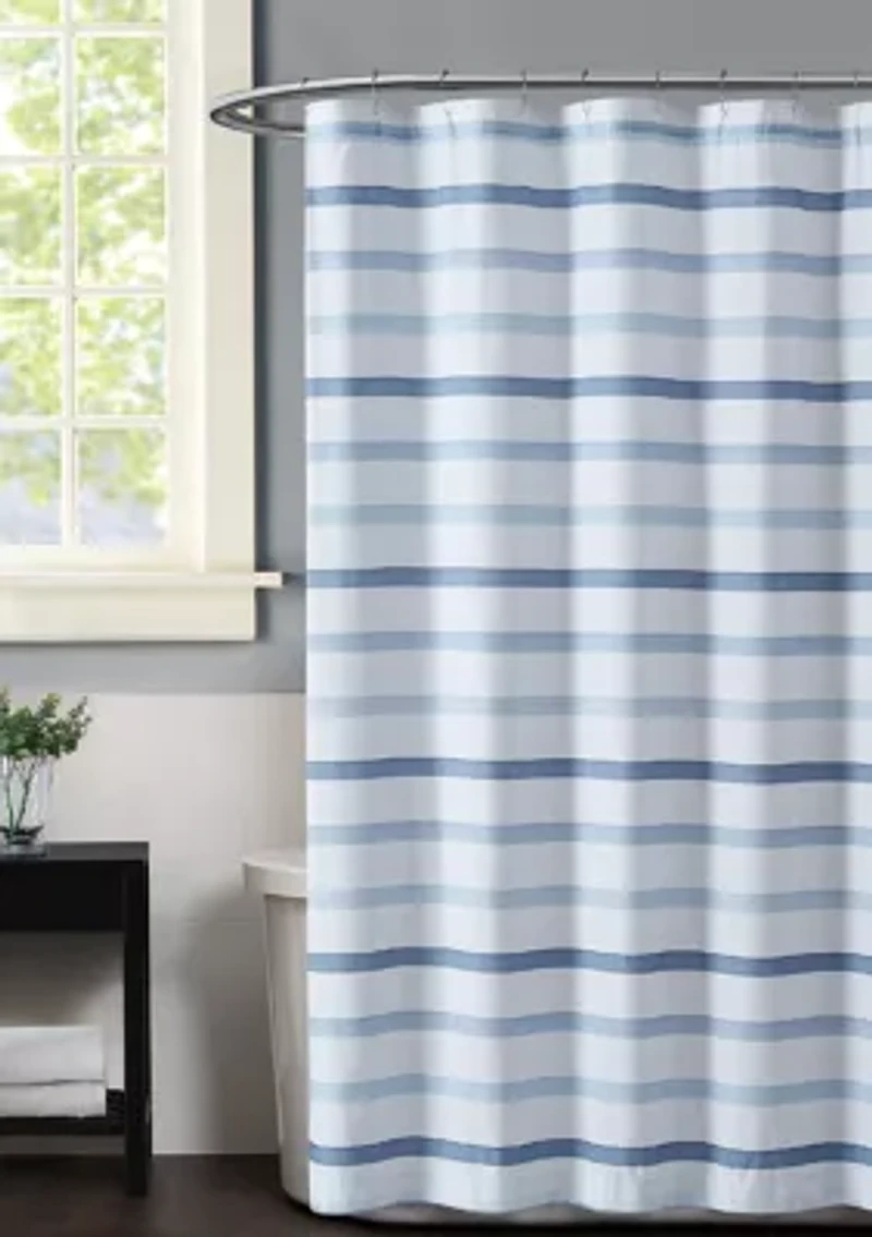 Waffle Stripe Shower Curtain