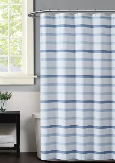Waffle Stripe Shower Curtain