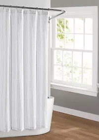 Warm Hearth Stripe Shower Curtain