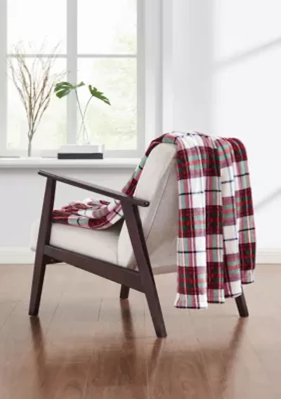 Truly Soft Cuddle Warmth Marlon Plaid Throw Blanket