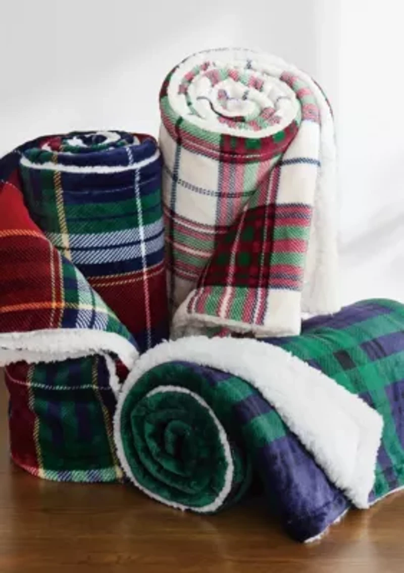 Truly Soft Cuddle Warmth Marlon Plaid Throw Blanket