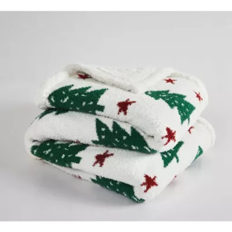 Truly Soft Cozy Tree and Star Throw