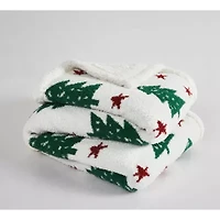 Truly Soft Cozy Tree and Star Throw