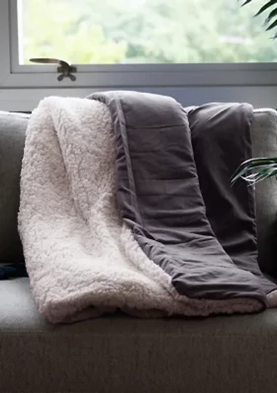 Faux Fur 12 Pound Weighted Blanket