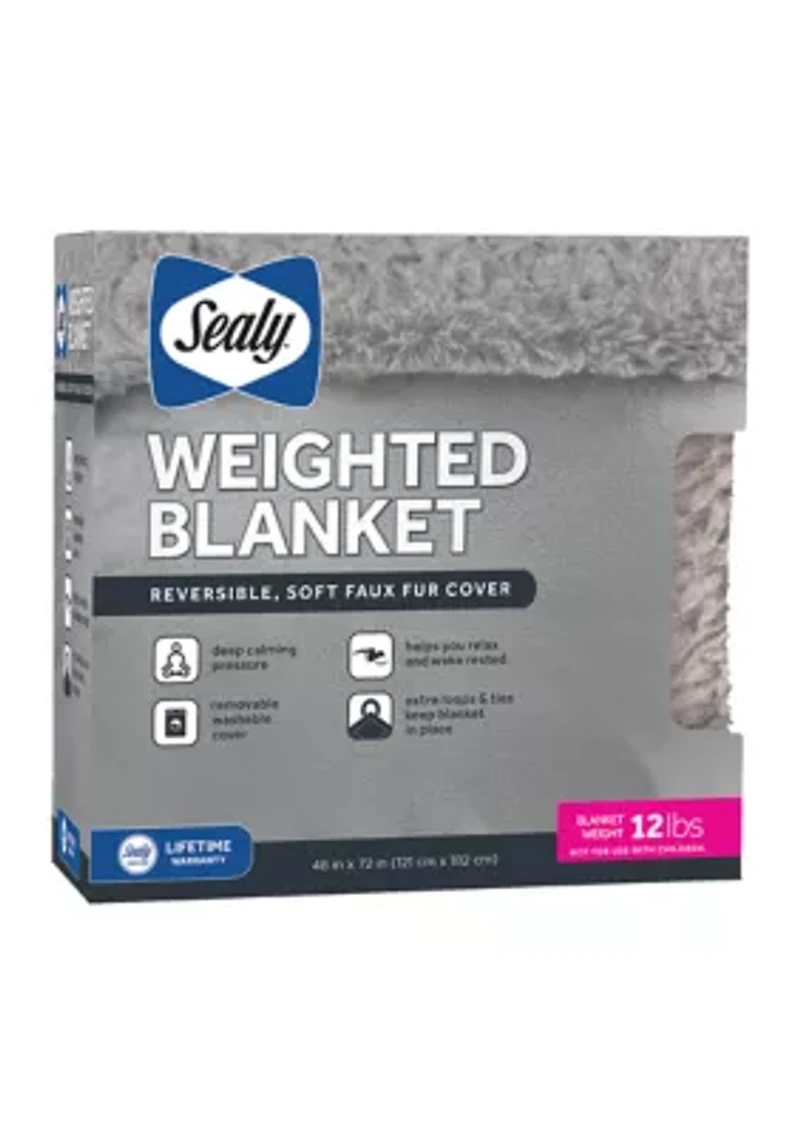 Faux Fur 12 Pound Weighted Blanket