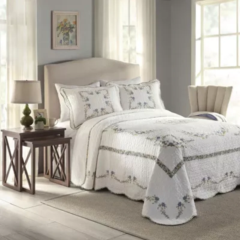 Heather Embroidered Bedspread
