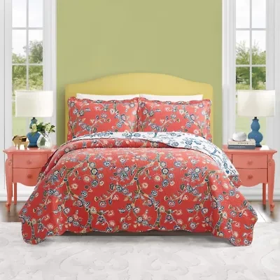 Jaipur Dreams 3-Piece Reversible Quilt Set