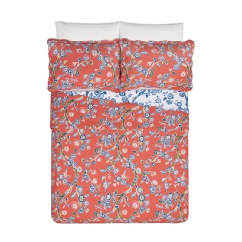 Jaipur Dreams 3-Piece Reversible Quilt Set