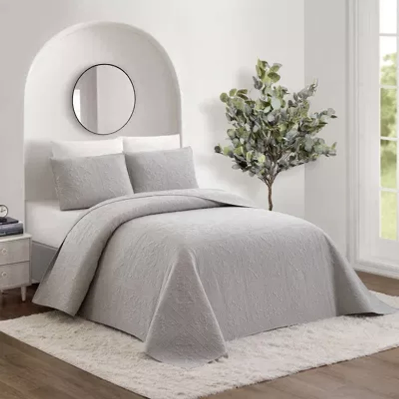 Solid Stitch 3-Piece Bedspread Set