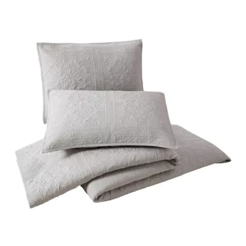 Solid Stitch 3-Piece Bedspread Set