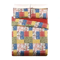Farmhouse Florals Patchwork Printed Quilt Set