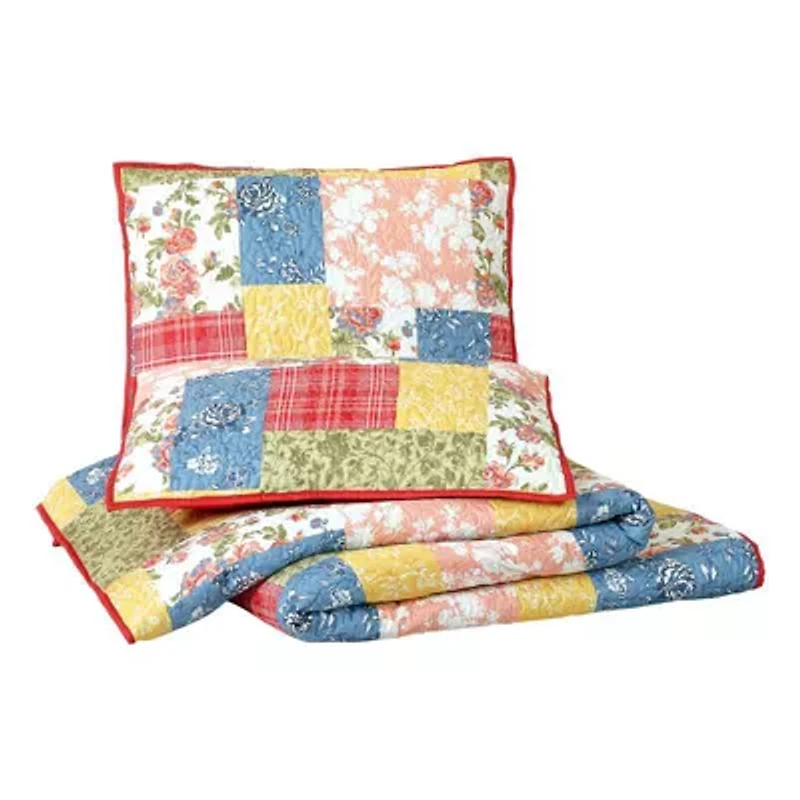 Farmhouse Florals Patchwork Printed Quilt Set