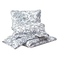 Garden Toile Reversible Cotton Quilt Set