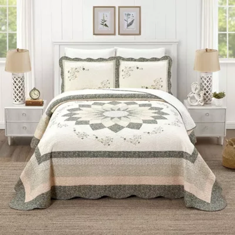 Harper Embroidered Pieced Bedspread