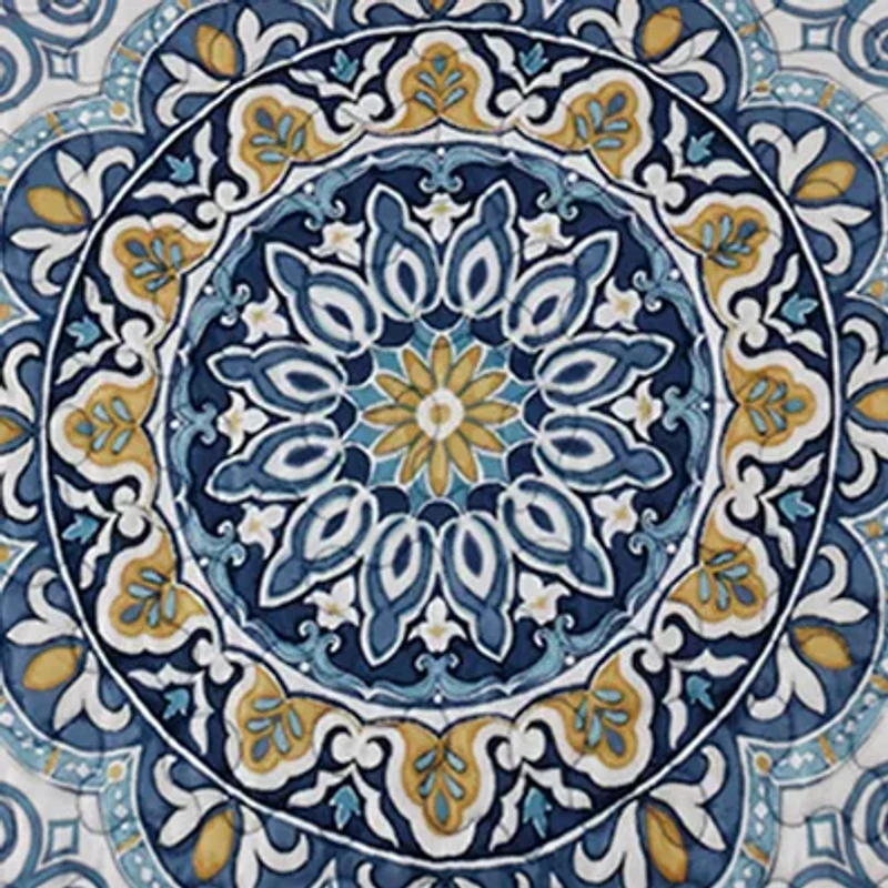 Tangiers 6 Piece Blue Coverlet Set